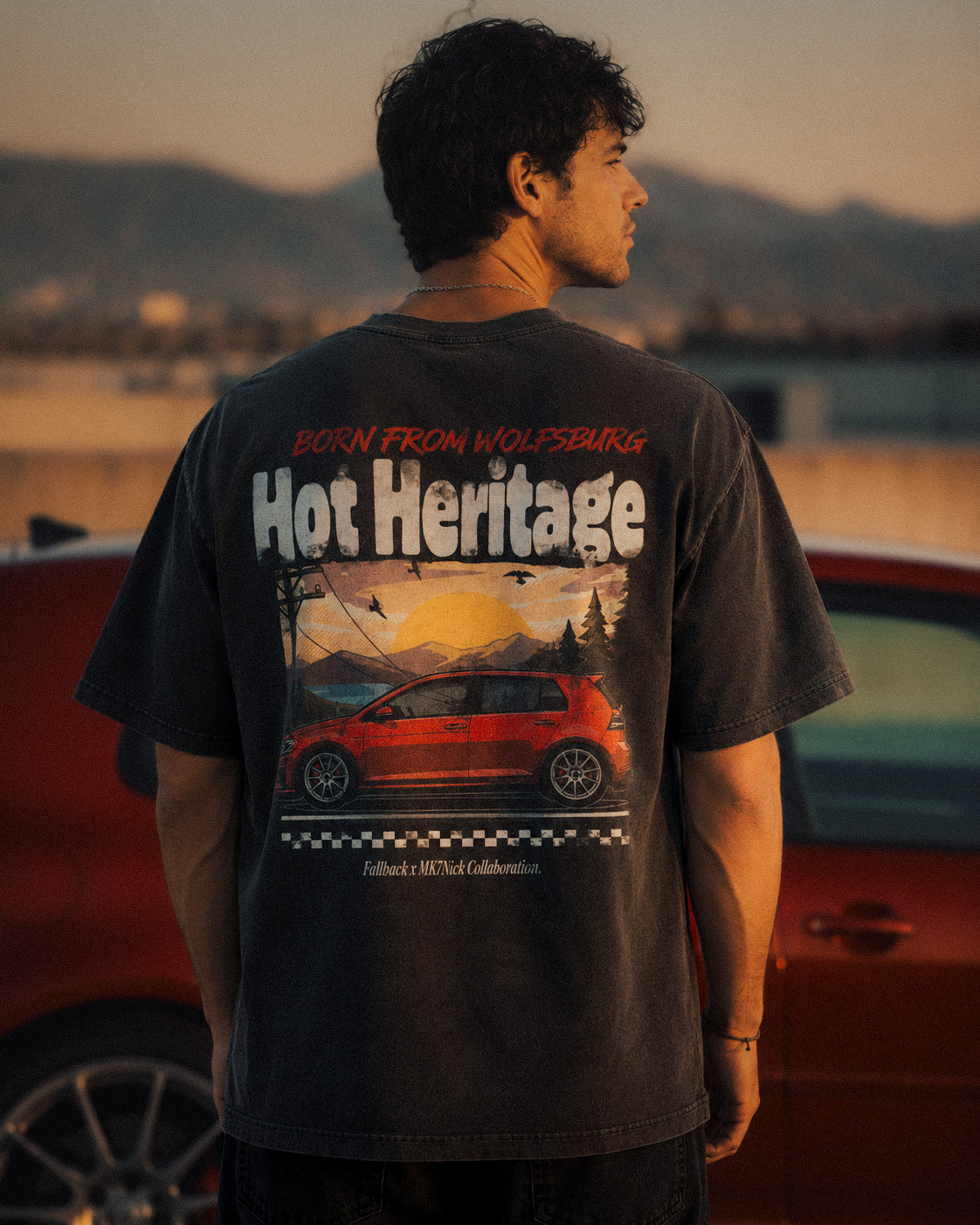 Hot Heritage — FALLBACK x MK7Nick Enzyme-Washed Tee