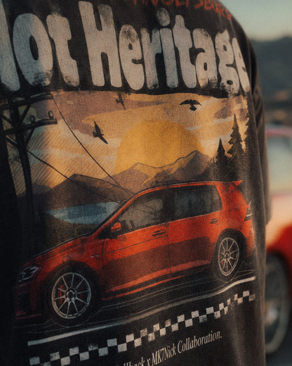 Hot Heritage — FALLBACK x MK7Nick Enzyme-Washed Tee
