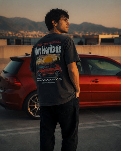Hot Heritage — FALLBACK x MK7Nick Enzyme-Washed Tee
